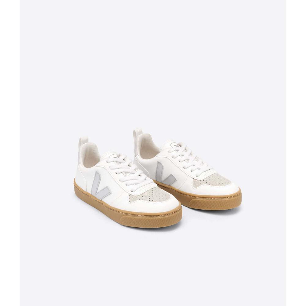 Veja V-10 LACE CWL Tornacipő Gyerek White/Beige | HU 851ZUT